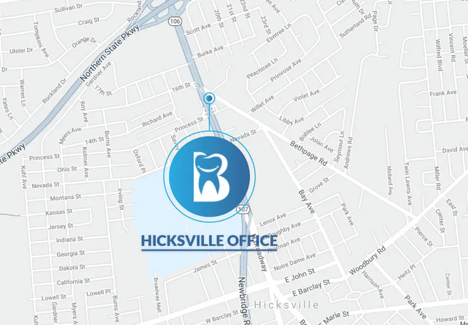 Bethpage Smiles Has A Hicksville Location Map