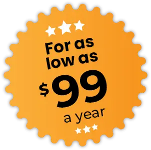 For As Low As $99 A Year logo